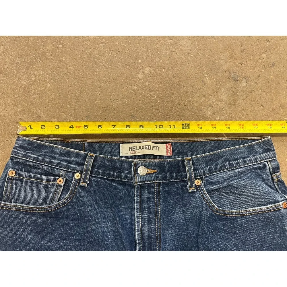 Vintage Levi's 550 Straight Leg Jeans Men 36x34 Blue Denim Relaxed Fit High Rise